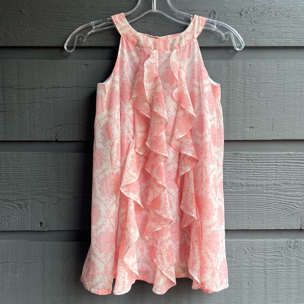 D-SIGNED DISNEY PINK WHITE RUFFLED PRINCESS DRESS    SIZE  6